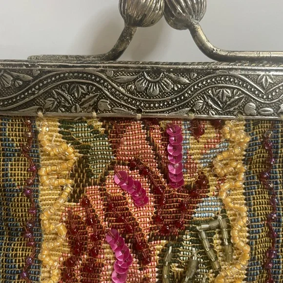 Christina Vintage purse Adorable! With chain! Made in India - Picture 3 of 13